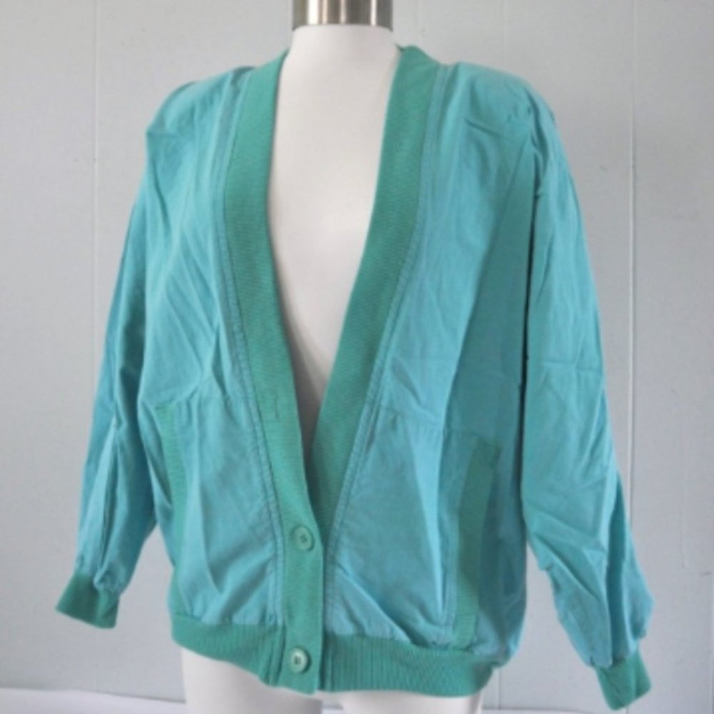 Vintage 80s / 90s Teal Cardigan